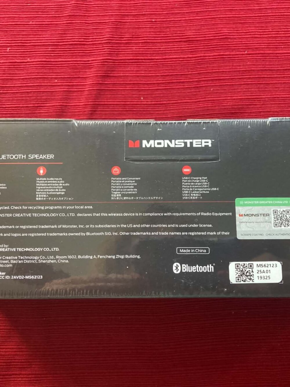 Monster Portable Bluetooth Speaker 30W Stereo Sound 17Hr Play IPX6 Waterproof - Picture 7 of 10